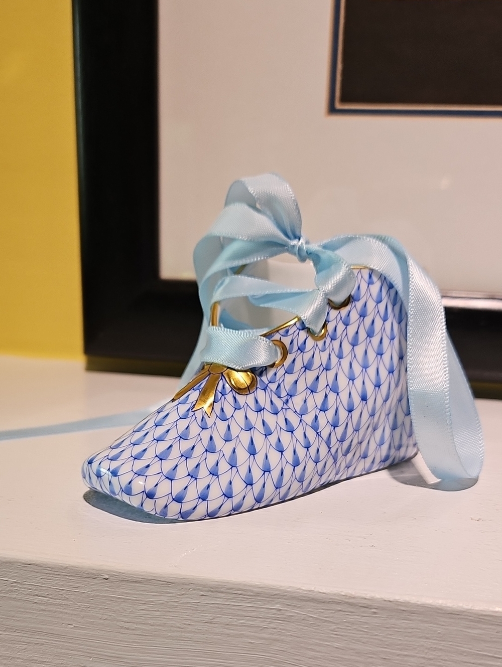 Herend Hvngary Vintage Baby Blue Shoe Perfect Condition